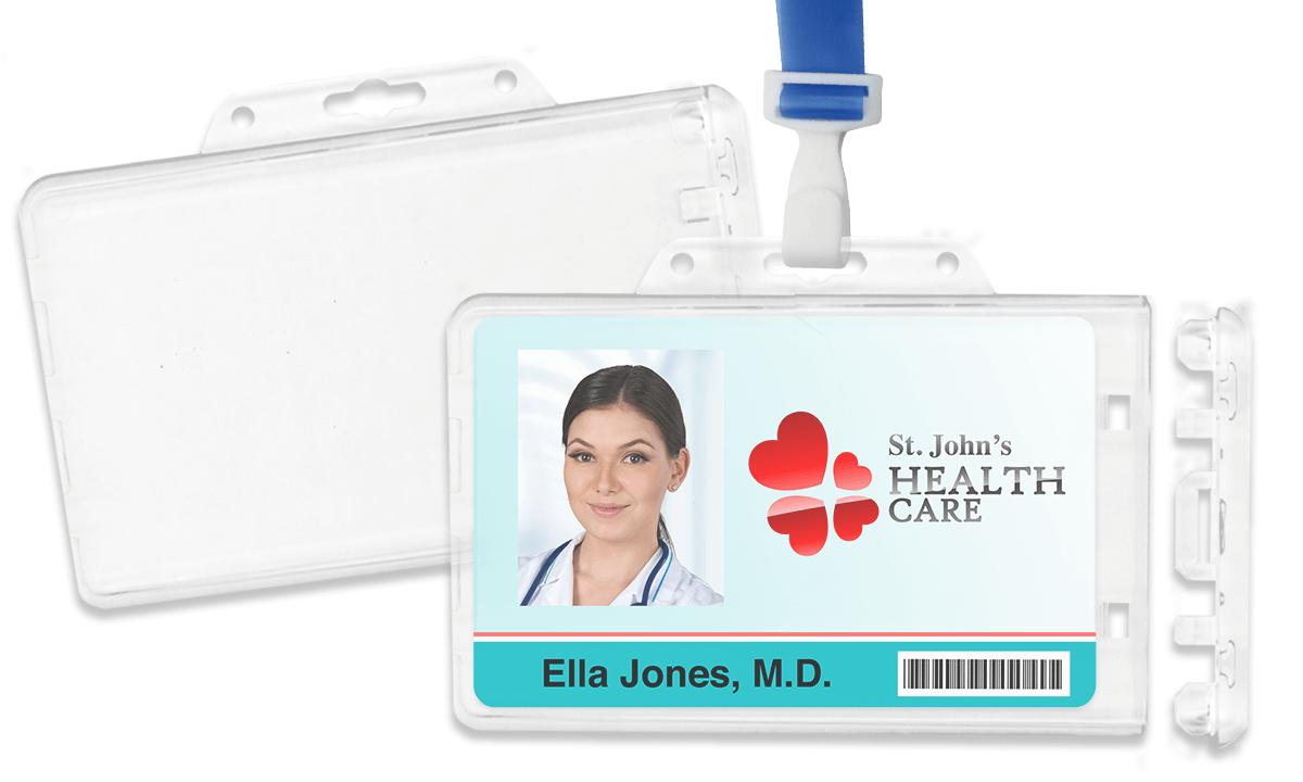 Porta-cartão horizontal rígido multicartão com fecho permanente – Transparente