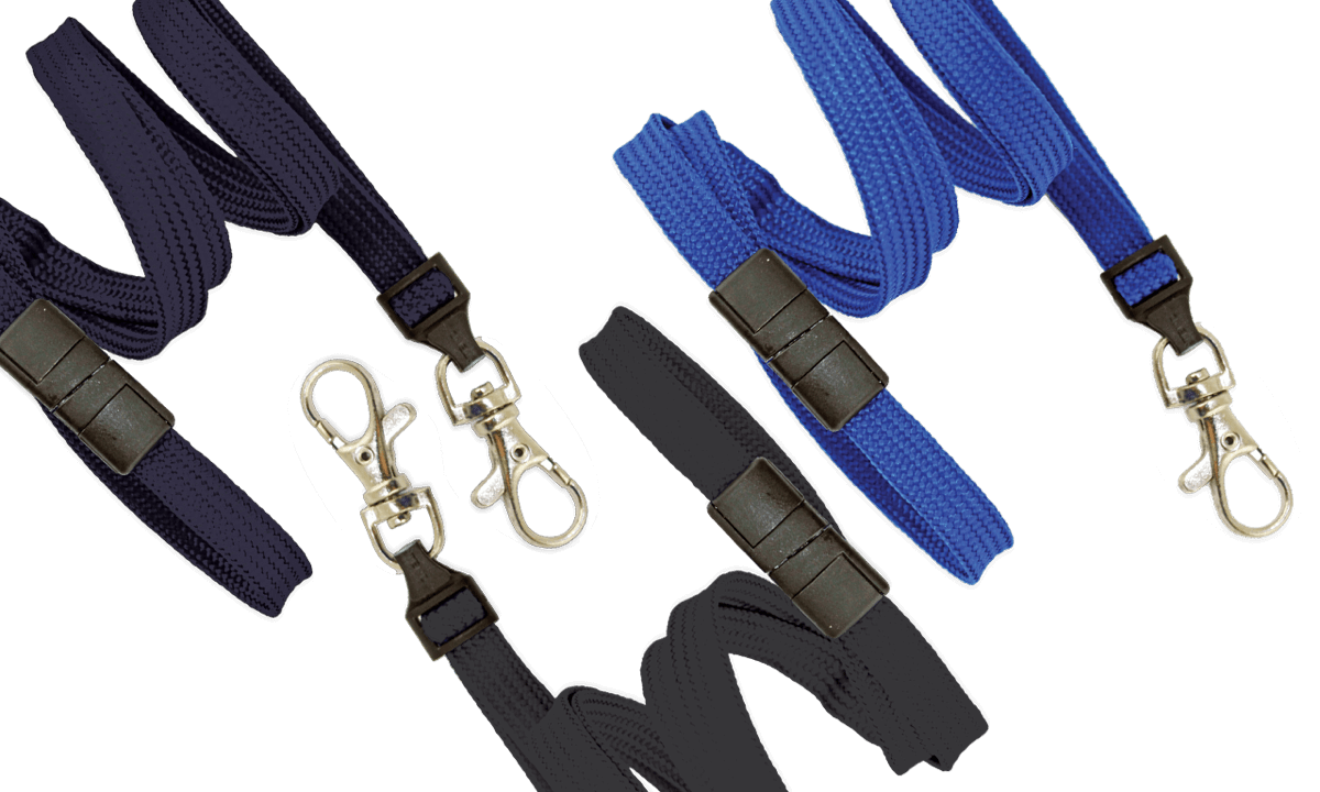 Lanyards tubulares de 10mm com fecho de segurança e giratório metálico