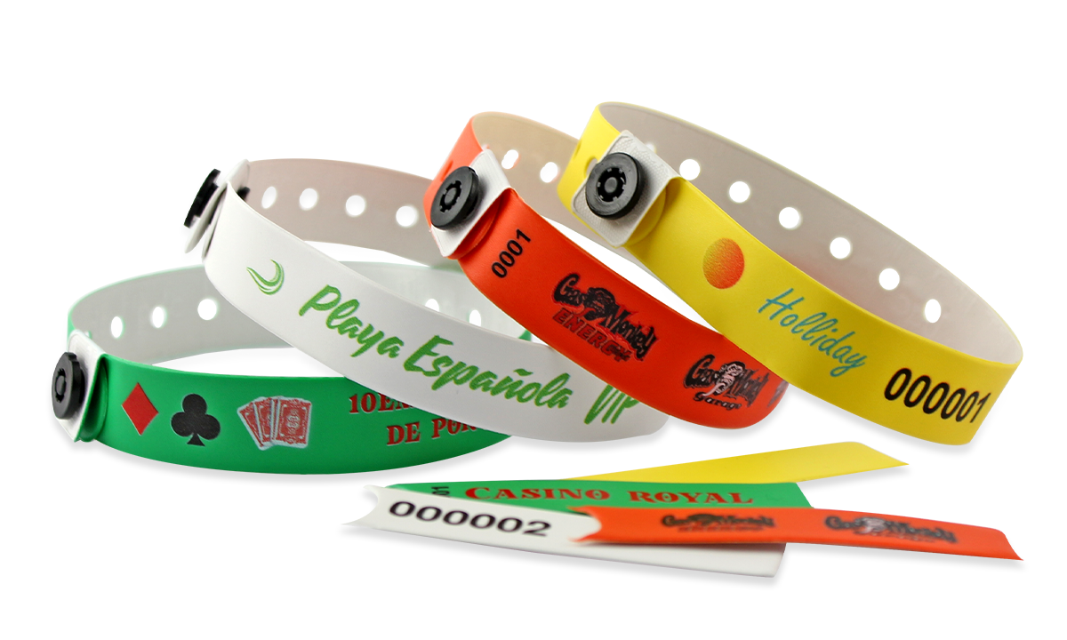 Pulseiras de vinil de 13 mm personalizadas a cores (Full-Colour)
