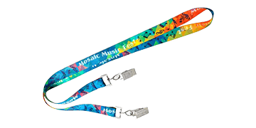 Lanyards de cetim de extremidade aberta personalizados 20mm - Impressão a cores