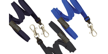 Lanyards tubulares de 10mm com fecho de segurança e giratório metálico