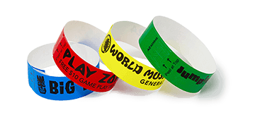 Pulseiras SecurBand 22 mm com impressão a preto e fecho adesivo