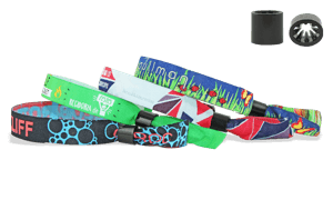 Pulseiras de tecido bordadas com fecho Oslo